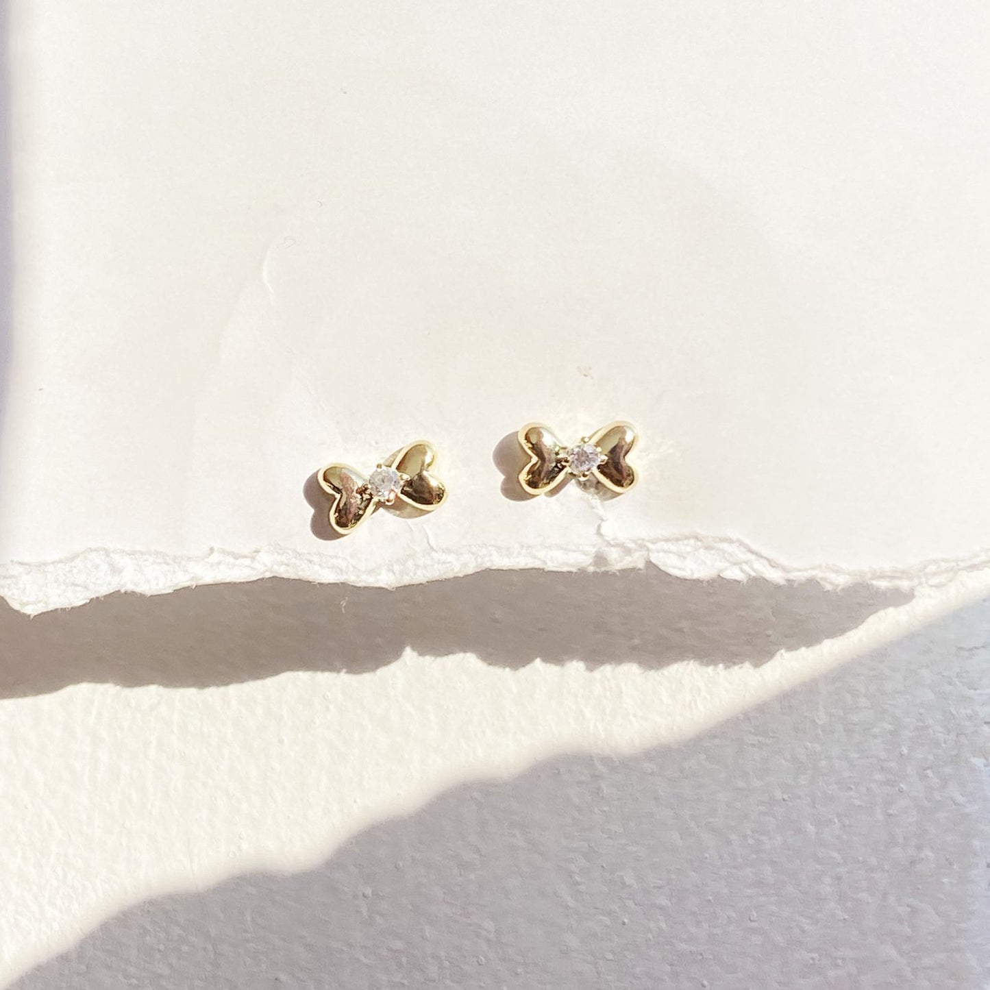 Bow Gold Earrings