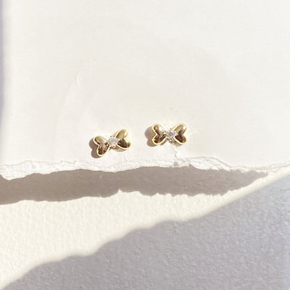 Bow Gold Earrings