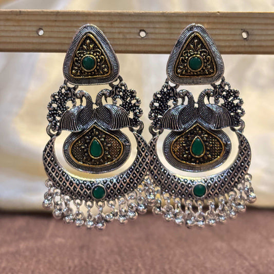 Himadri Maharani Earrings Emerald