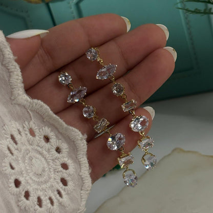 Crystal Bejewelled Earrings(white colour)