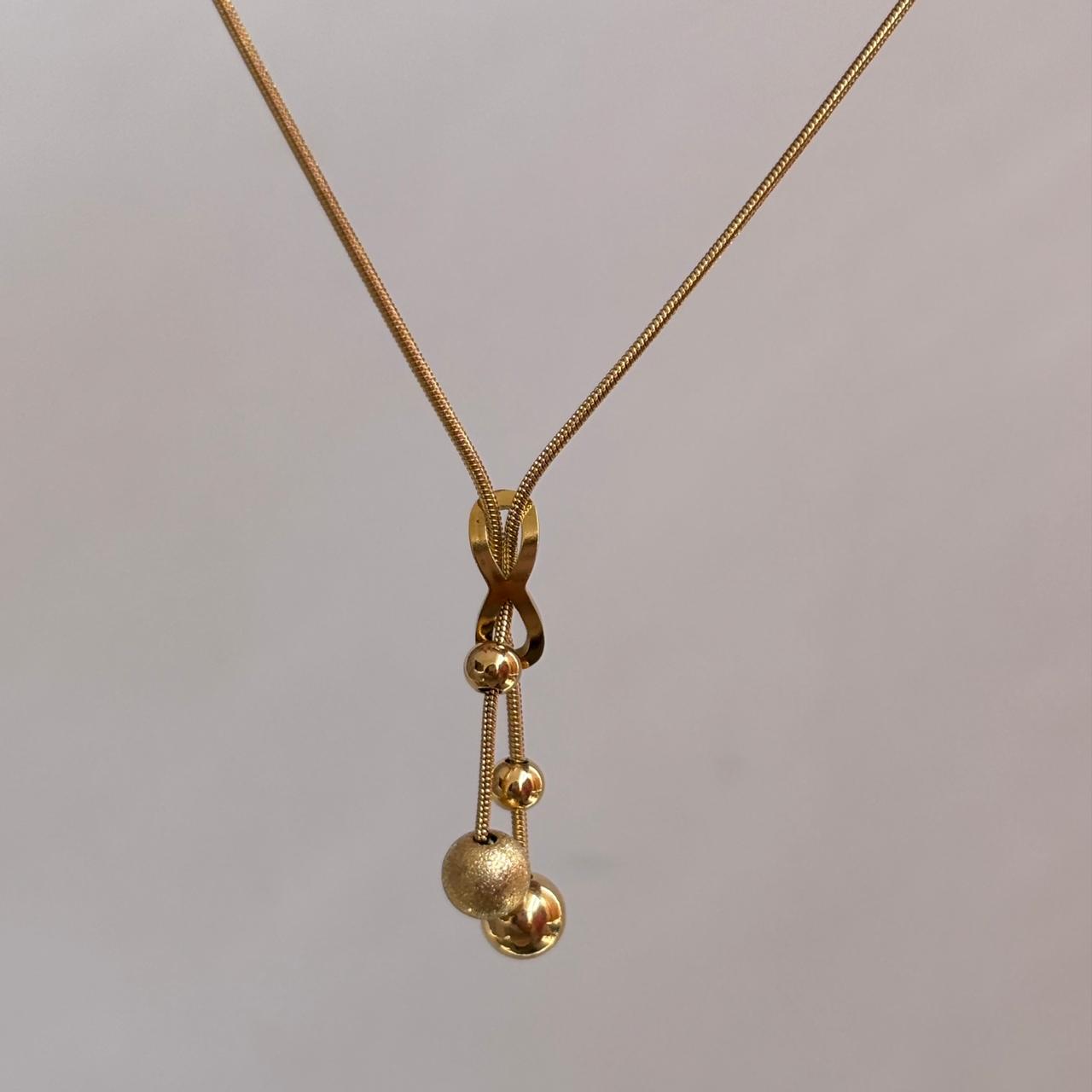 Infinity Ball Hanging Necklace