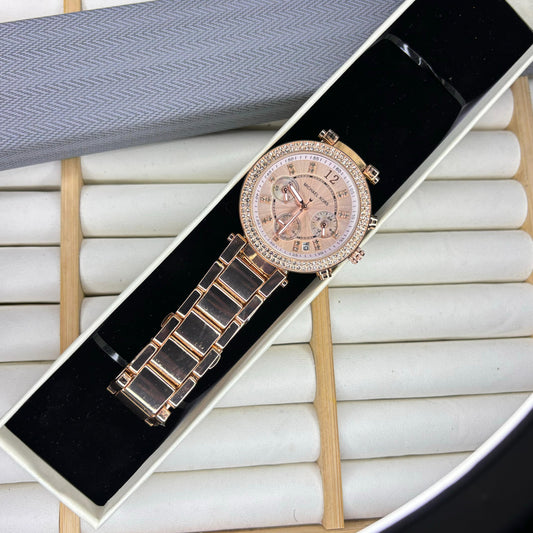 MK Rose Gold Dial Watch