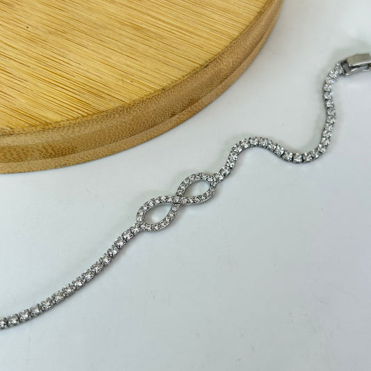 Silver Infinity Tennis Bracelet