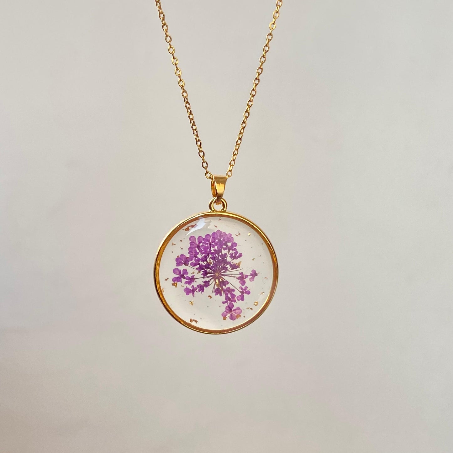 Lilac Resin Necklace