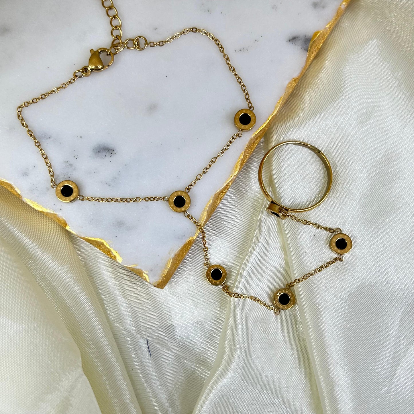 Black Roman Hand Chain