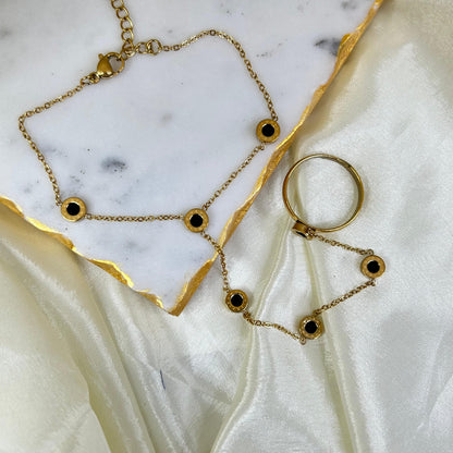 Black Roman Hand Chain