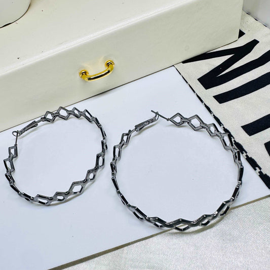 Black Diamond Hoops