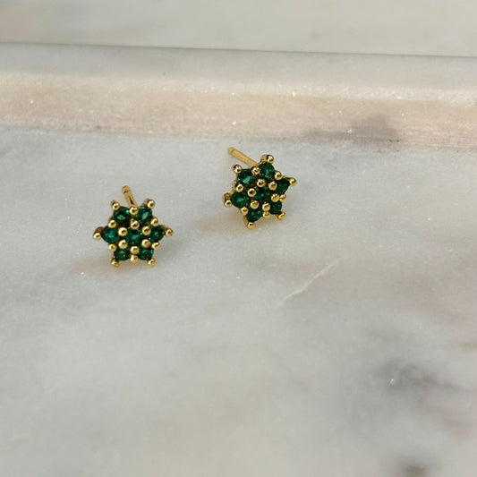 Emerald Mini Meena Earrings