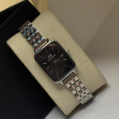 DW Square Black Dial Watch