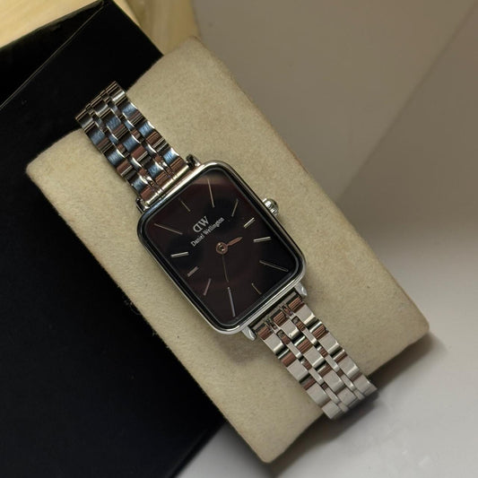 DW Square Black Dial Watch