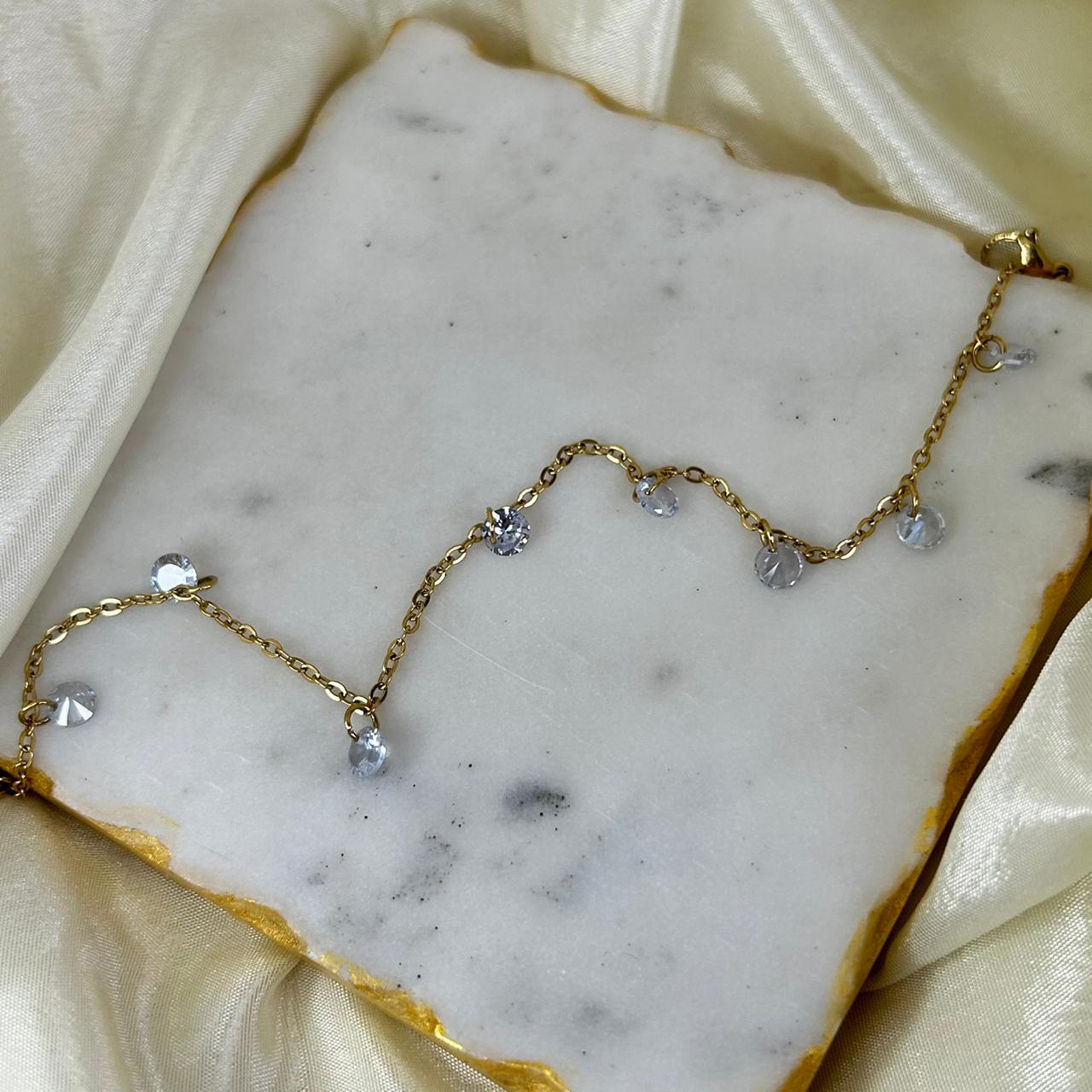 Crystie Gold Anklet
