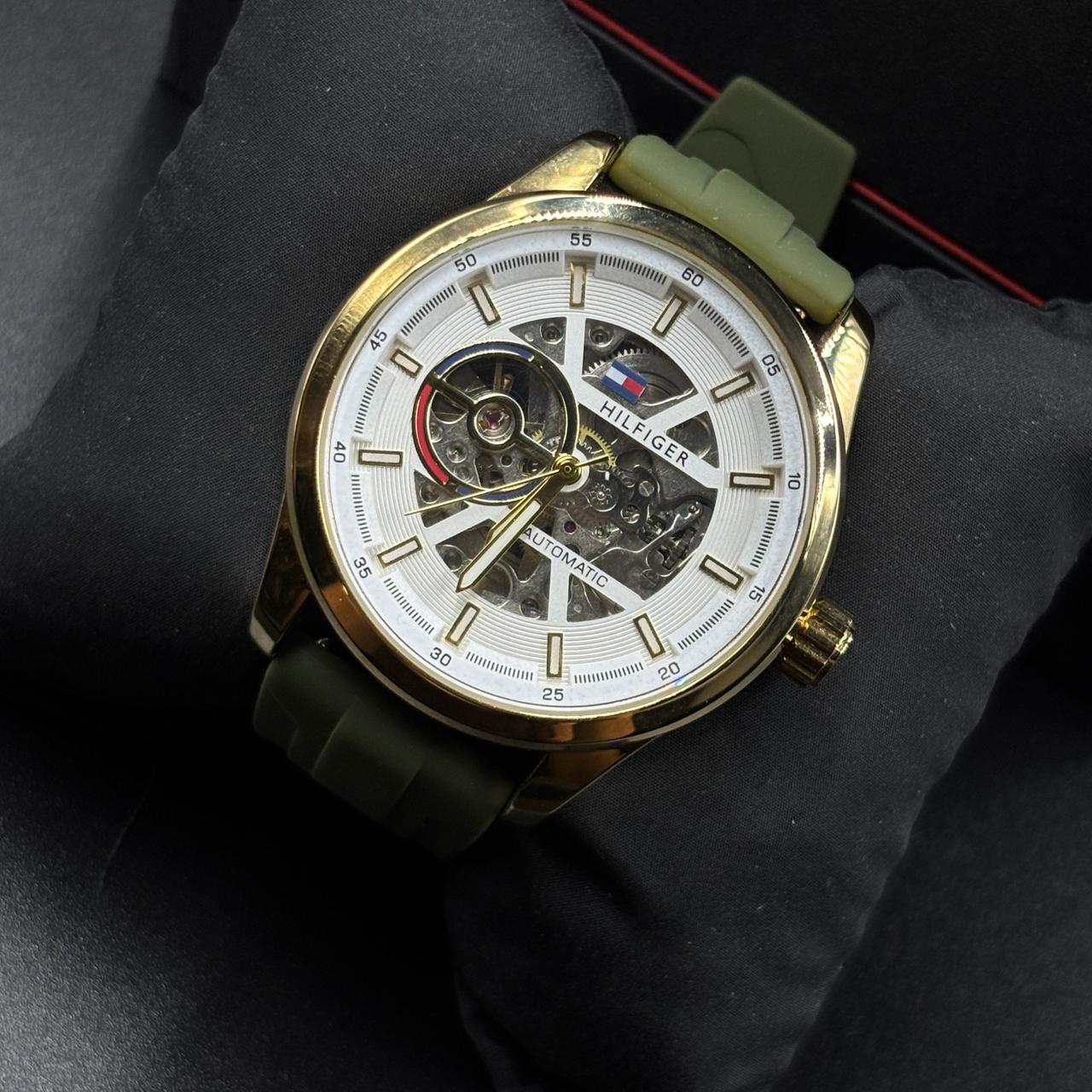 Tommy Hilfiger White Green Watch ( Automatic )