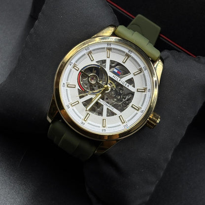 Tommy Hilfiger White Green Watch ( Automatic )