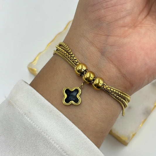 Clover Charm Chunky Bracelet