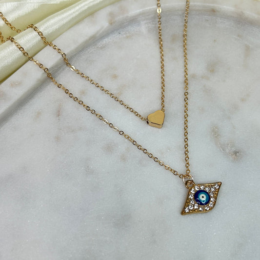 Evil Glare Charm Necklace