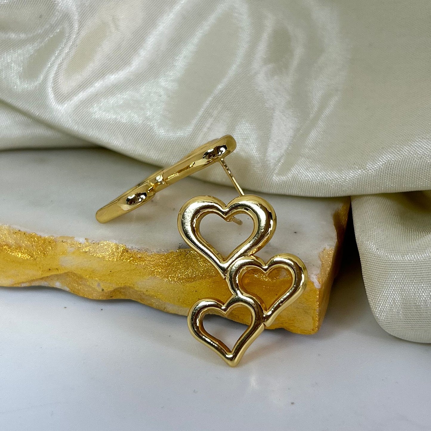 Trio Heart Earrings