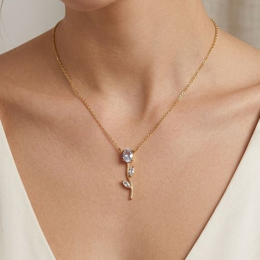 Tulip Cinderella Necklace (white)