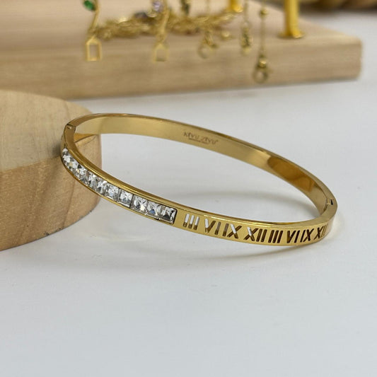 Roman Tennis Statement Bracelet