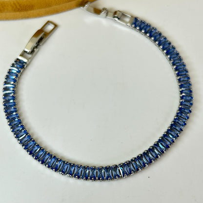 Blue Tennis Bracelet