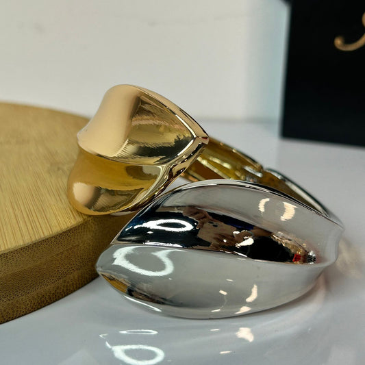 Dual Tone Lotus Luxe Bracelet
