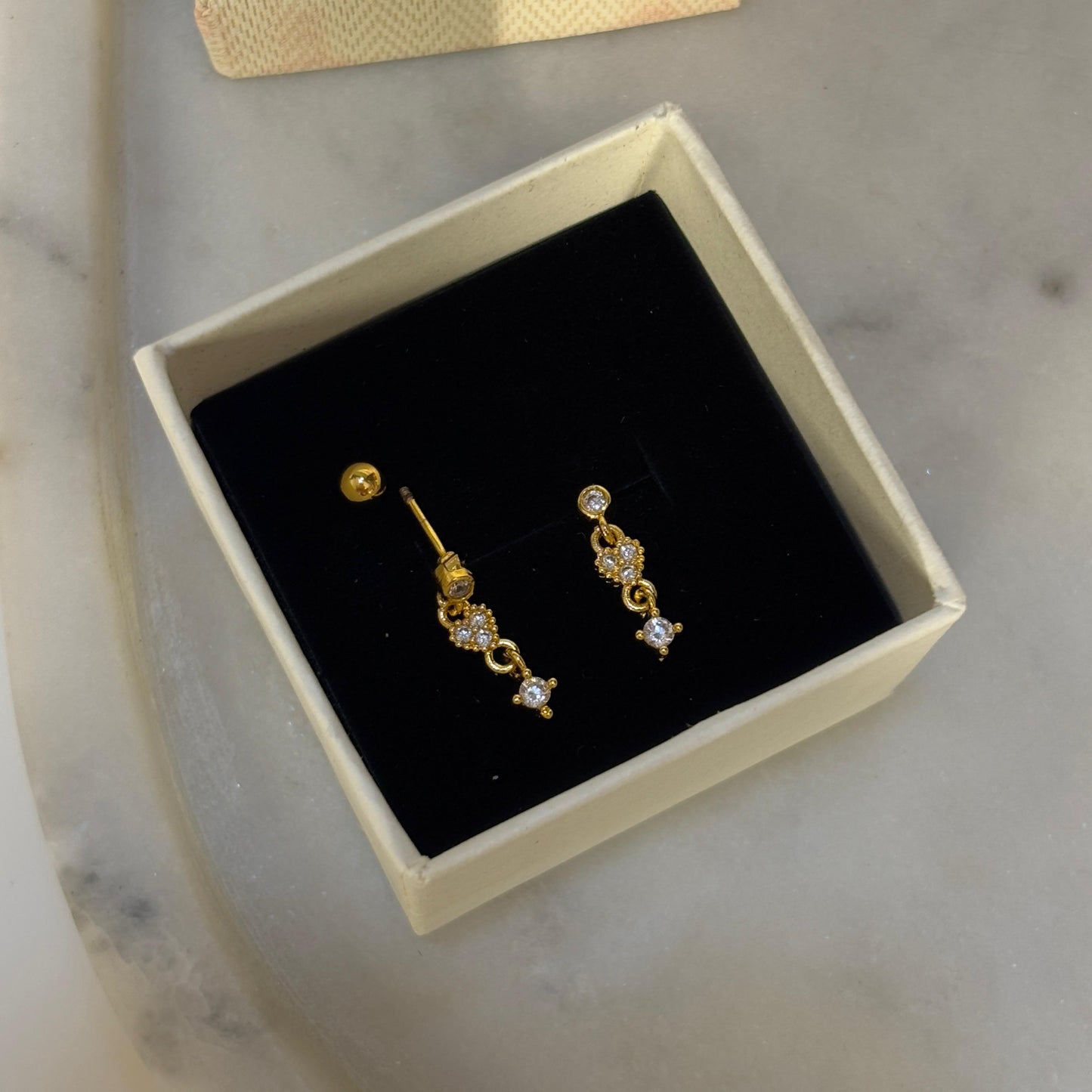 Heart Charm Flatback Earrings