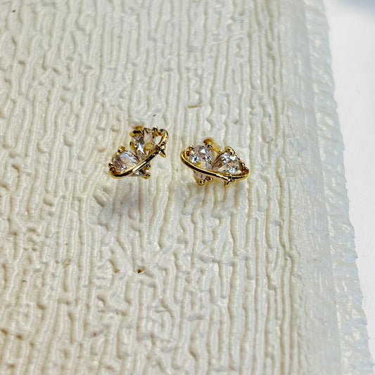 Heart Wrapped Studs