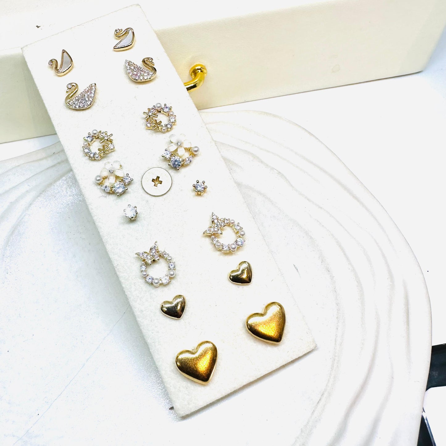 925 Minimal Silver Studs 18K Gold-Plated