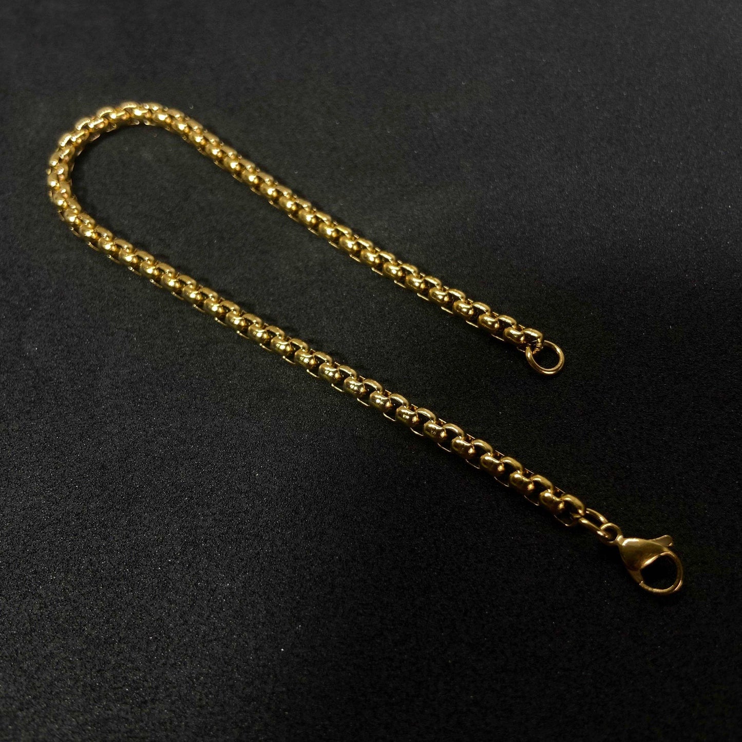 Box 18K Gold Plated Chain Bracelet