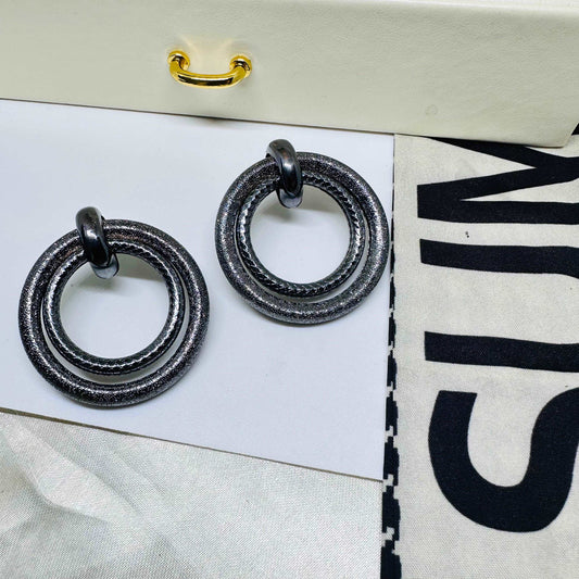 Dual Ring Statement Earrings