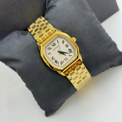 Vintage Fossil Watch (Gold White Dial)