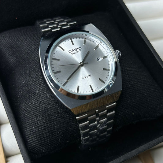 CS Silver Round Watch