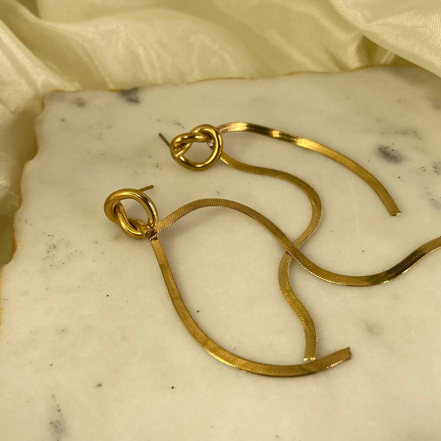 Knot Snake Dangler Earrings