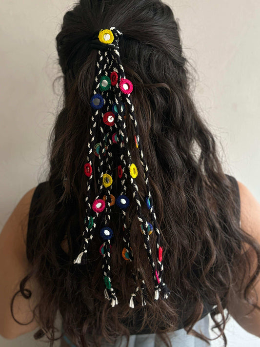 Black Mirror Work Premium Tassle Hairtie