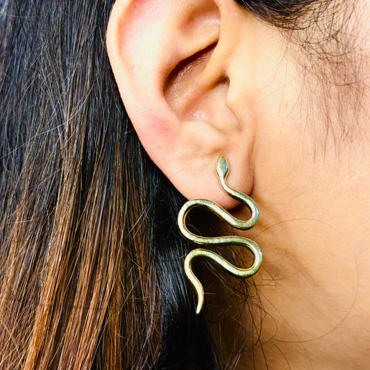 Classic Serpent Earings (Gold)