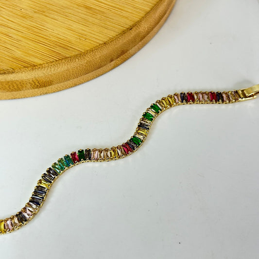 Multi Colored Tennis Bracelet