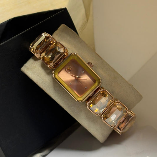 Swarovski Gold Bling Watch
