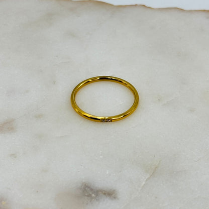 Sleek Stone Ring