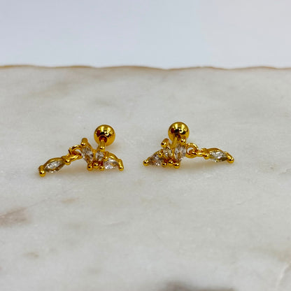 Tiny Flutter Flatback Earrings