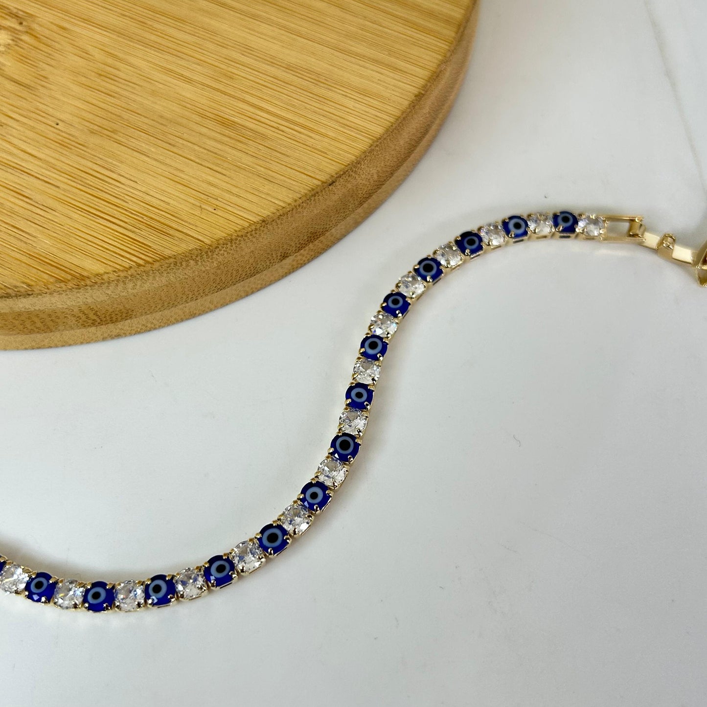 Evil Eye Minimal Tennis Bracelet