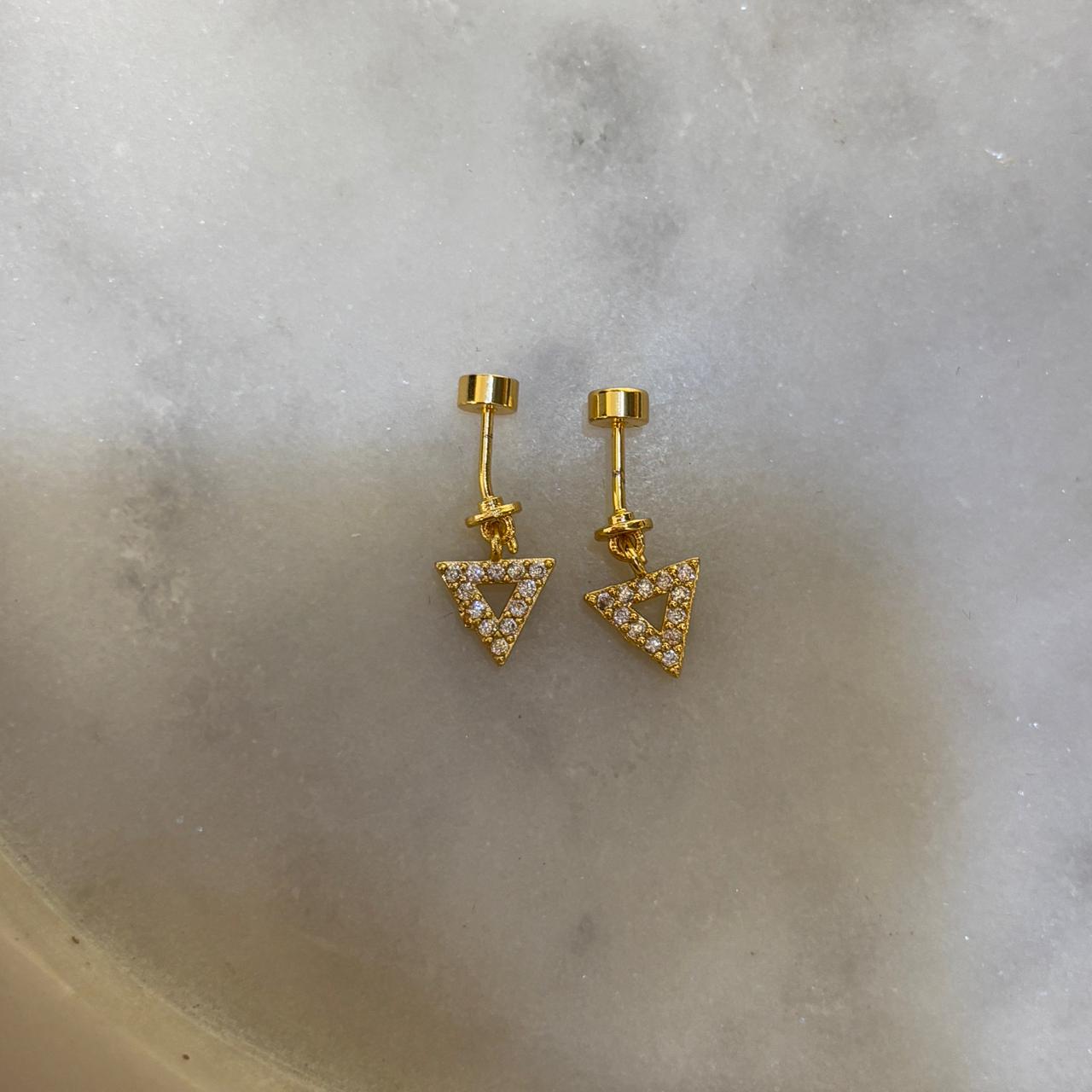 Triangle 2in1 Flatback Earrings