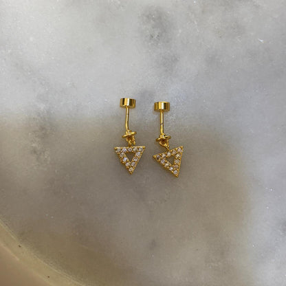 Triangle 2in1 Flatback Earrings