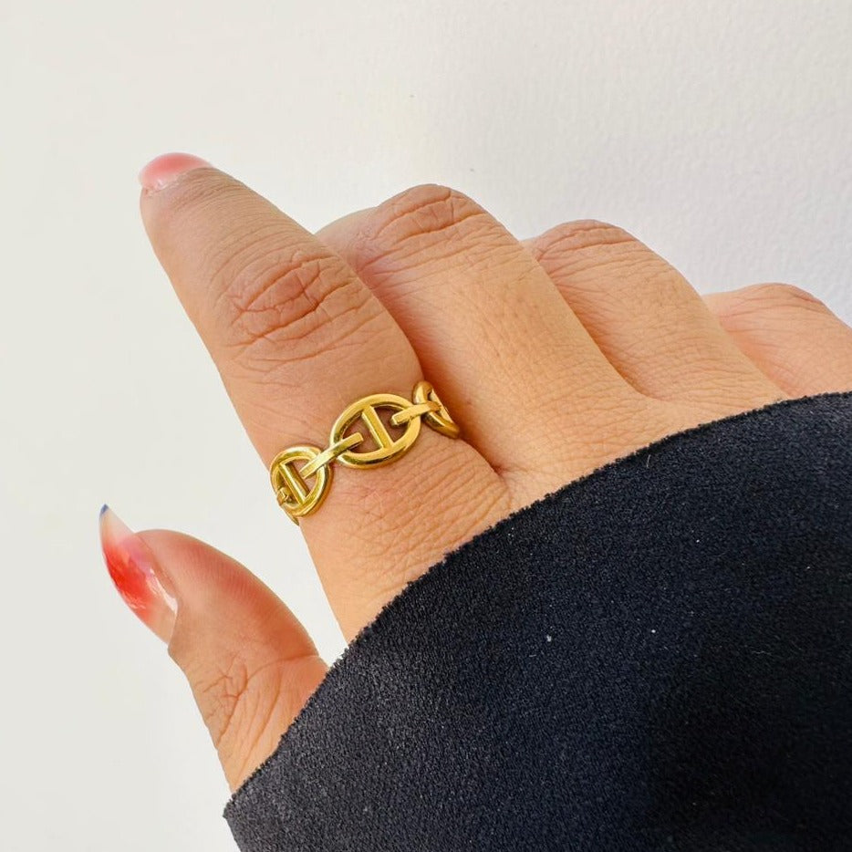 Dior Inspired Band Ring anti tarnish rose gold ring wave ring adjustable anti tarnish jewelry korean ring daily wear ring minimal ring round statement gold plated daily wear rings 18k gold plated celebrity rings golden rings golden chunky ring band ring diamond ring lavender jewels lavender jewelry lavender official