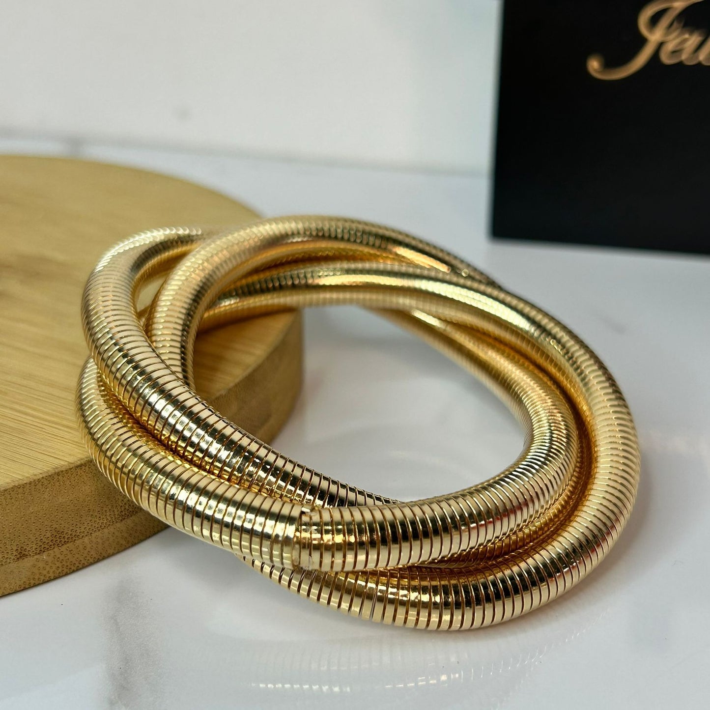 Gold Spiral Bracelet