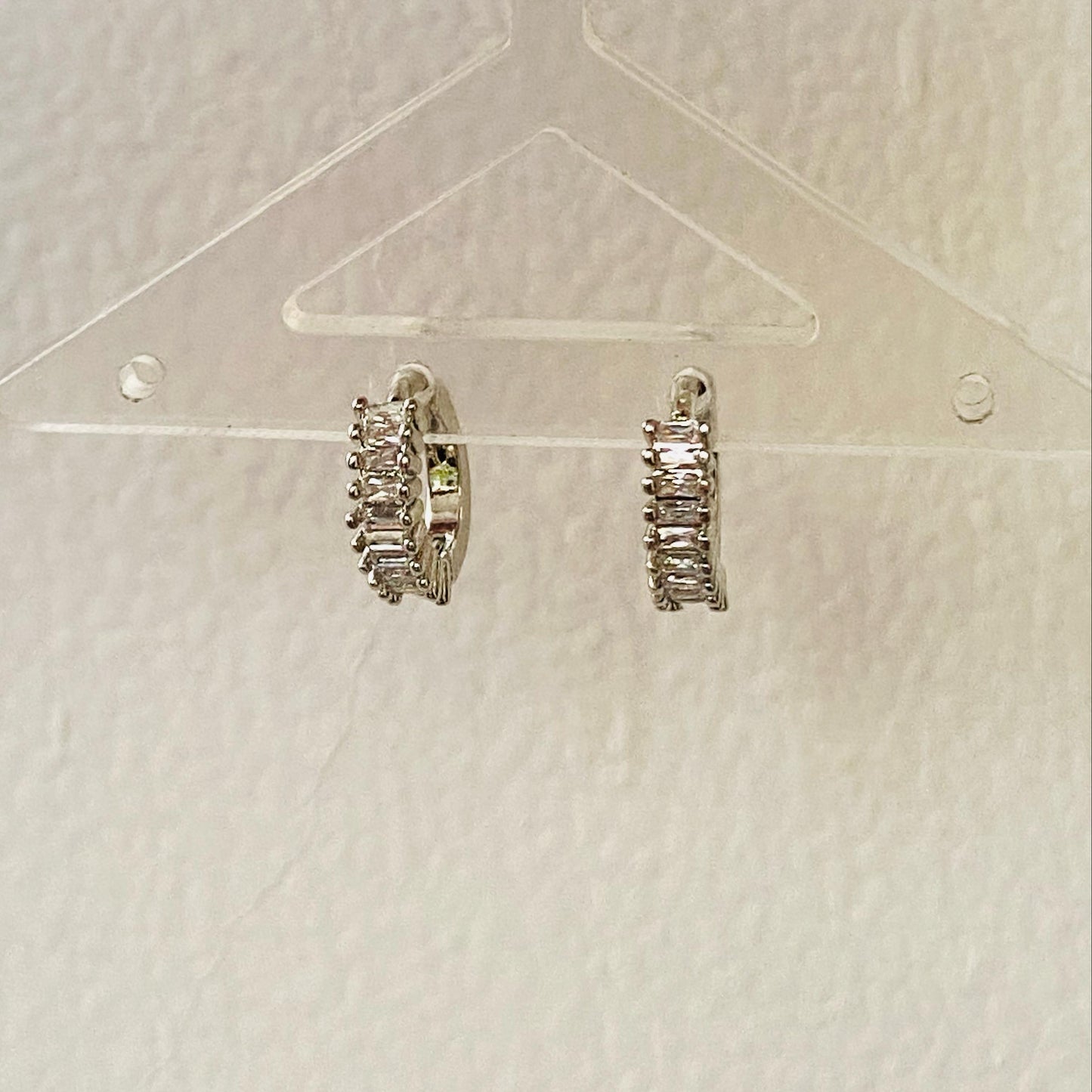 Studded Silver Hoops