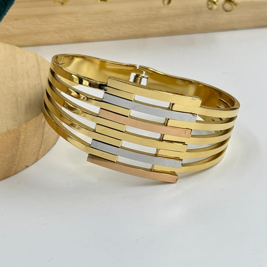 Three Tone Nior Chunky Bracelet