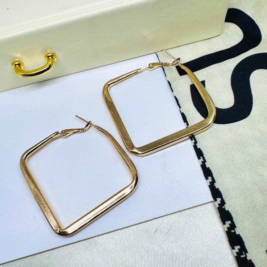 Matte Square Hoops