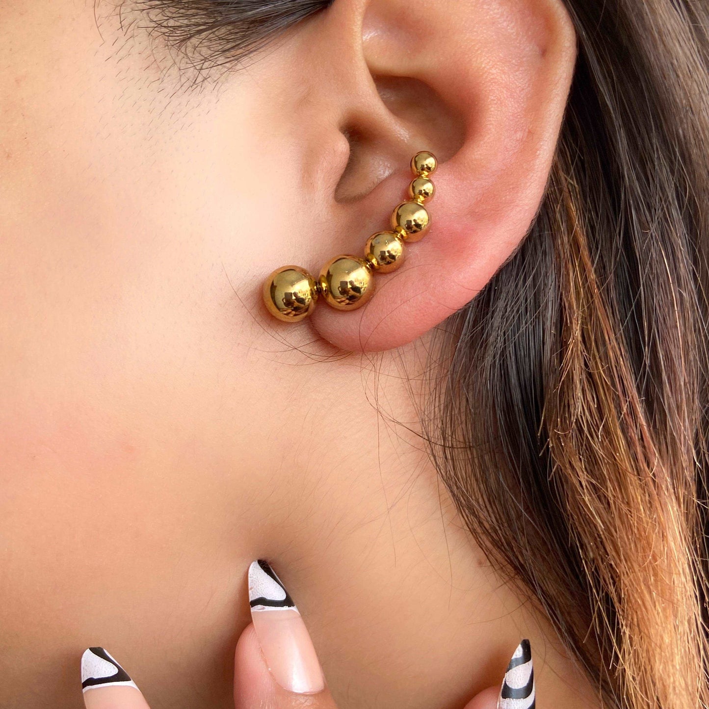 Ball Luxe Climber Earrings