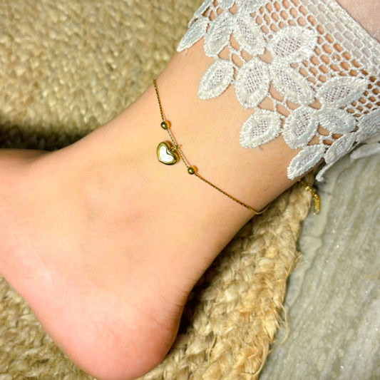Reversible Heart Anklet
