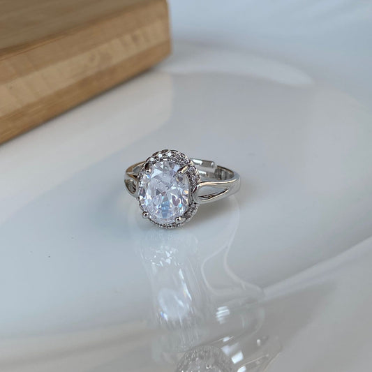 White Oval Ring