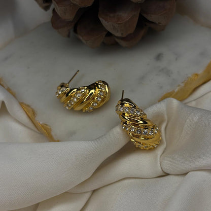 Luxe Studded Hoops